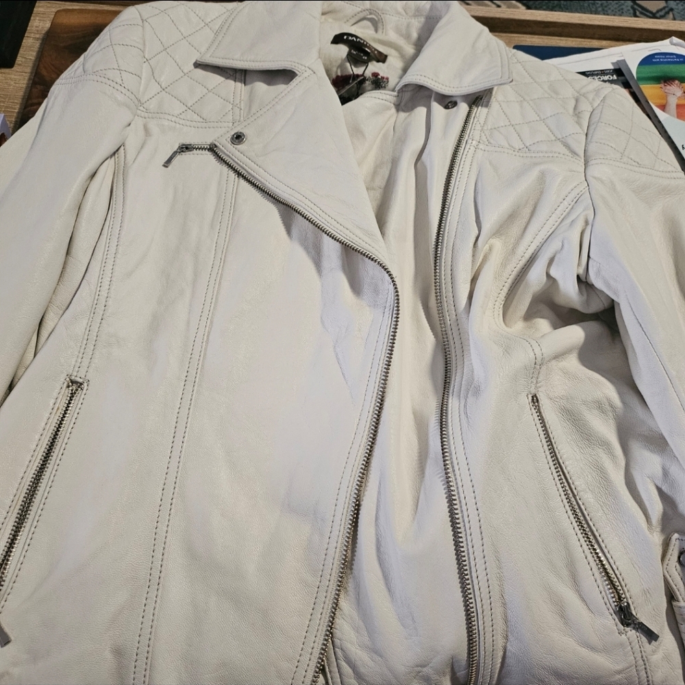 Danier Off-White Leather Jacket